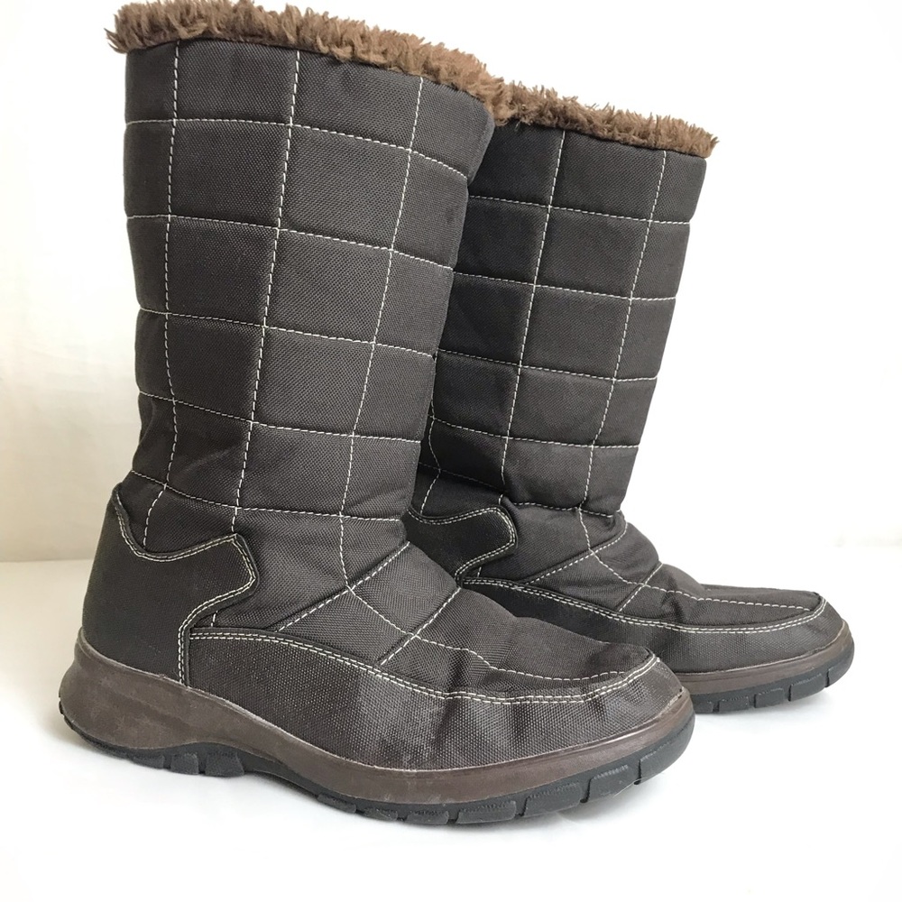 Itasca vixen quilted boots dark brown